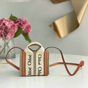 クロエ CHLOE GH-CLE7667BCS　2022年最新入荷 Woody ナノ トートバッグ ハンドバッグ 2way 斜め掛け ショルダーバッグ クロスボディバッグ
