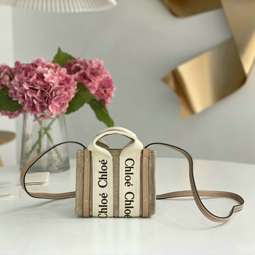 クロエ CHLOE GH-CLE7667BMF　2022年最新入荷 Woody ナノ トートバッグ ハンドバッグ 2way 斜め掛け ショルダーバッグ クロスボディバッグ