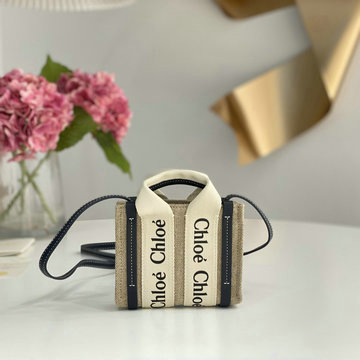 クロエ CHLOE GH-CLE7667BSL　2022年最新入荷 Woody ナノ トートバッグ ハンドバッグ 2way 斜め掛け ショルダーバッグ クロスボディバッグ