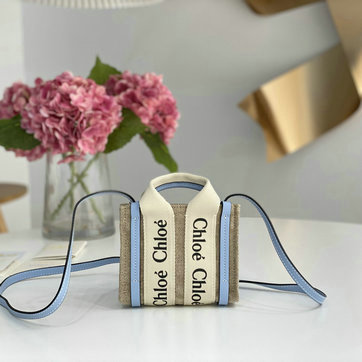 クロエ CHLOE GH-CLE7667BTL　2022年最新入荷 Woody ナノ トートバッグ ハンドバッグ 2way 斜め掛け ショルダーバッグ クロスボディバッグ
