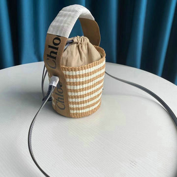 クロエ CHLOE GH-CLE6048TW　2022年最新入荷 Woody スモールカゴバッグ ドローストリングクロージャー トートバッグ 斜め掛け ショルダーバッグ クロスボディバッグ