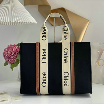 クロエ CHLOE GH-CLE7565MSL　2022年最新入荷 Woody ラージトートバッグ ハンドバッグ トップハンドルバッグ コットンキャンバス