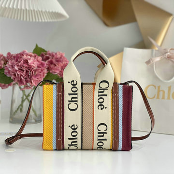 クロエ CHLOE GH-CLE7666BPC　2022年最新入荷 Woody スモール トートバッグ ハンドバッグ 2way 斜め掛け ショルダーバッグ クロスボディバッグ