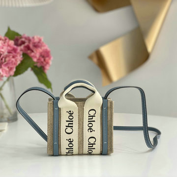 クロエ CHLOE GH-CLE7667BWL　2022年最新入荷 Woody ナノ トートバッグ ハンドバッグ 2way 斜め掛け ショルダーバッグ クロスボディバッグ