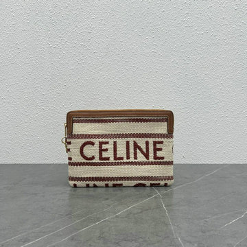 セリーヌ CELINE XX-CE100672BRD　2022年最新入荷 ストラップ付き スモールポーチ 手持ちかばん クラッチバッグ ビジネスバッグ 織布