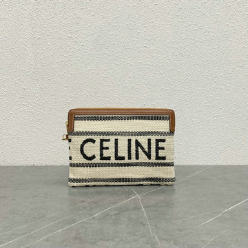 セリーヌ CELINE XX-CE100672BZS　2022年最新入荷 ストラップ付き スモールポーチ 手持ちかばん クラッチバッグ ビジネスバッグ 織布