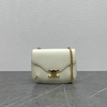 セリーヌ CELINE XX-CE199273PBS　2022年最新入荷 チェーン ブザス トリオンフ フラップバッグ 斜め掛け ショルダーバッグ クロスボディバッグ シャイニーカーフスキン