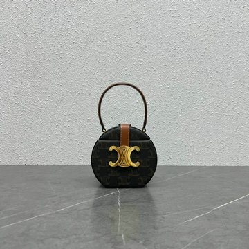 商品名称：セリーヌ CELINE XX-CE199302BKF　2022年最新入荷 ラウンドボックス トリオンフ トートバッグ ハンドバッグ トップハンドルバッグ 手持ちかばん