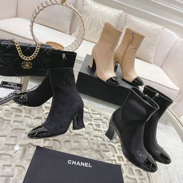 シャネル CHANEL 26-CHJ22050　2022年秋冬最新入荷 ショートブーツ ローヒールシューズ スクエアヒール レディースシューズ カジュアルシューズ カーフレザー