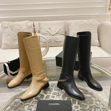 商品名称：シャネル CHANEL 26-CHJ22055　2022年秋冬最新入荷 ウィメンズ ロングブーツ ローヒールシューズ レディースシューズ ジップクロージャー カーフレザー