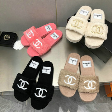 シャネル CHANEL 26-CHJ22059　2022年秋冬最新入荷 ウィメンズ フラットミュール 室内履き スライドサンダル スリッパ ふんわりとしたシアリング