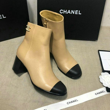 シャネル CHANEL 26-CHJ22052　2022年秋冬最新入荷 ショートブーツ ミドルヒールシューズ スクエアヒール レディースシューズ カジュアルシューズ カーフレザー