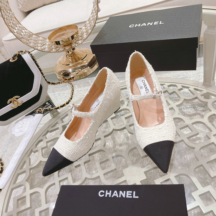 商品名称：シャネル CHANEL 26-CHJ22053B　2022年秋冬最新入荷 ウィメンズ ウェッジソール パンプス ローファー レディースシューズ ローヒールサンダル