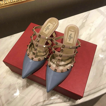 ヴァレンティノ Valentino 26-VTJ22029L　2022年最新入荷 ロックスタッズ スリングバック パンプス ローヒールサンダル ピンヒール レディースシューズ 靴