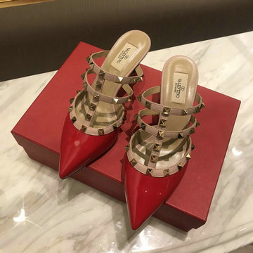 ヴァレンティノ Valentino 26-VTJ22029R　2022年最新入荷 ロックスタッズ スリングバック パンプス ローヒールサンダル ピンヒール レディースシューズ 靴