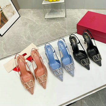 商品名称：ヴァレンティノ Valentino 26-VTJ22030　2022年最新入荷 ガラヴァーニ Vロゴ シグネチャーパンプス スリングバック ハイヒールシューズ ピンヒール とんがりトウ