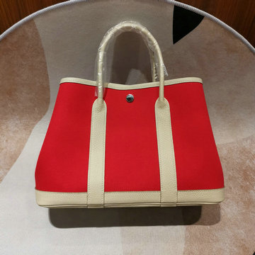 エルメス HERMES 063-H600330BPRB　2022最新入荷 ガーデンパーティー トートバッグ ハンドバッグ ショッピングバッグ キャンパス TCレザー