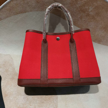 エルメス HERMES 063-H600330BPRJ　2022最新入荷 ガーデンパーティー トートバッグ ハンドバッグ ショッピングバッグ キャンパス TCレザー