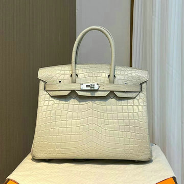 エルメス HERMES 063-HBK30ENQYBH　2022最新入荷 バーキンバッグ トップハンドルバッグ トートバッグ ハンドバッグ レディースかばん クロコ革