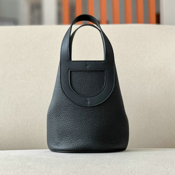 エルメス HERMES 063-HCPT18TCBK　2022最新入荷 ピコタン バケットバッグ トートバッグ ハンドバッグ ショッピングバッグ レディースかばん TCレザー