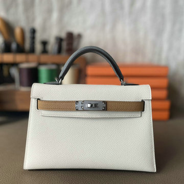 エルメス HERMES 063-HKL19ESPYBZH　2022最新入荷 ミニ ケリー トップハンドルバッグ トートバッグ ハンドバッグ 2way 斜め掛け ショルダーバッグ エプソン