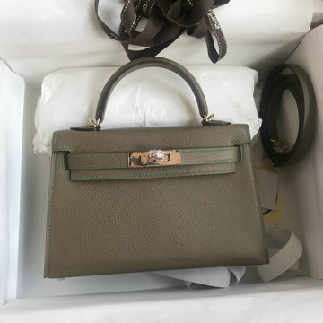 エルメス HERMES 063-HKL19SBPCMDH　2022最新入荷 ミニ ケリー トップハンドルバッグ トートバッグ ハンドバッグ 2way 斜め掛け ショルダーバッグ エプソン