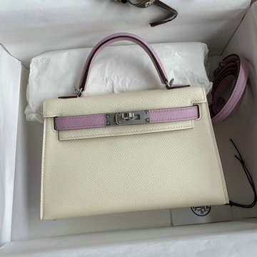 エルメス HERMES 063-HKL19SBPDYNB　2022最新入荷 ミニ ケリートップハンドルバッグ トートバッグ ハンドバッグ 2way 斜め掛け ショルダーバッグ エプソン