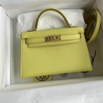 エルメス HERMES 063-HKL19SQJNH　2022最新入荷 ミニ ケリー トップハンドルバッグ トートバッグ ハンドバッグ 2way 斜め掛け ショルダーバッグ エプソン