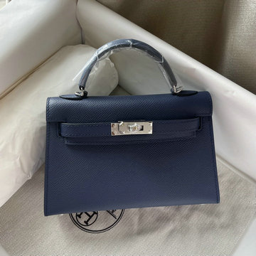 エルメス HERMES 063-HKL19SQYBL　2022最新入荷 ミニ ケリー トップハンドルバッグ トートバッグ ハンドバッグ 2way 斜め掛け ショルダーバッグ エプソン