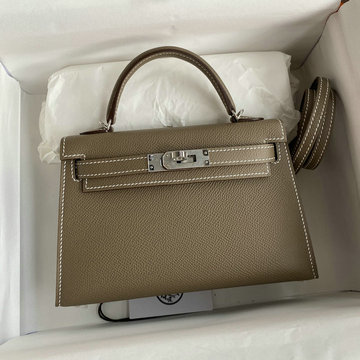 エルメス HERMES 063-HKL19SQYDH　2022最新入荷 ミニ ケリー トップハンドルバッグ トートバッグ ハンドバッグ 2way 斜め掛け ショルダーバッグ エプソン
