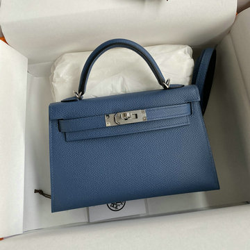 エルメス HERMES 063-HKL19SQYMN　2022最新入荷 ミニ ケリー トップハンドルバッグ トートバッグ ハンドバッグ 2way 斜め掛け ショルダーバッグ エプソ