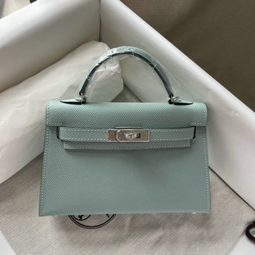 エルメス HERMES 063-HKL19SQYSBL　2022最新入荷 ミニ ケリー トップハンドルバッグ トートバッグ ハンドバッグ 2way 斜め掛け ショルダーバッグ エプソン
