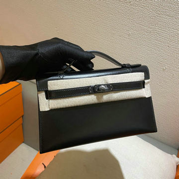 エルメス HERMES 063-HKL22BXKBK　2022最新入荷 ケリー ポシェット トップハンドルバッグ トートバッグ ハンドバッグ 2way 斜め掛け ショルダーバッグ BOX革