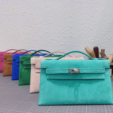 エルメス HERMES 063-HKL22JPJMH　2022最新入荷 ケリー ポシェット トップハンドルバッグ トートバッグ ハンドバッグ 2way 斜め掛け ショルダーバッグ スエード