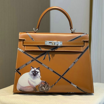 エルメス HERMES 063-HKL28BYYJZ　2022最新入荷 ケリー トップハンドルバッグ トートバッグ ハンドバッグ 2way 斜め掛け ショルダーバッグ レディースかばん BOX革