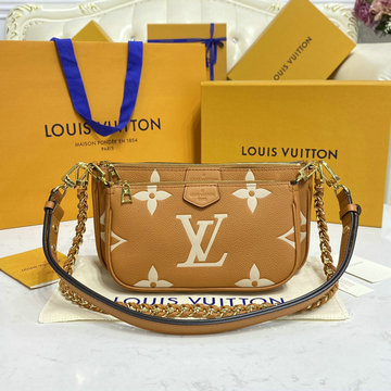 ルイヴィトン LOUISVUITTON 057-M45983　2022年最新入荷 ミュルティ ポシェット アクセソワール ショルダーバッグ ポーチ チェーンウォレット モノグラムアンプラント