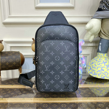 ルイヴィトン LOUISVUITTON 057-M47137　2022年最新入荷 アヴェニュー スリングバッグ ウェストバッグ ベルトバッグ チェストバッグ モノグラム エクリプス