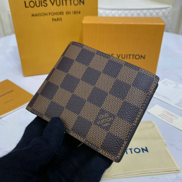 ルイヴィトン LOUISVUITTON 057-N60895　2020年最新入荷 ポルトフォイユ ミュルティプル 二つ折り短財布 ショートウォレット カードポケット ダミエエベヌキャンパス