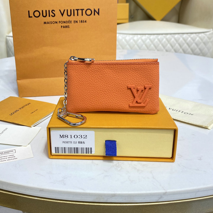 商品名称：ルイヴィトン LOUISVUITTON 057-M81032　2020年最新入荷 ポシェット クレ ジッピーウォレット ファスナー短財布 コインケース 小銭入れ アエログラム レザー