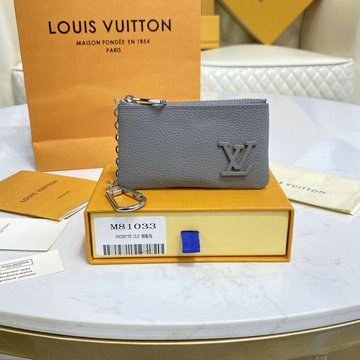 商品名称：ルイヴィトン LOUISVUITTON 057-M81033　2020年最新入荷 ポシェット クレ ジッピーウォレット ファスナー短財布 コインケース 小銭入れ アエログラム レザー