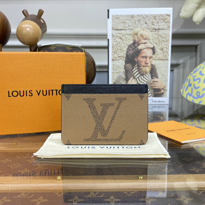 ルイヴィトン LOUISVUITTON 057-M81462　2020年最新入荷 ポルト カルト LV サイドアップ カードケース 名刺入れ 短財布 モノグラム リバース キャンバス