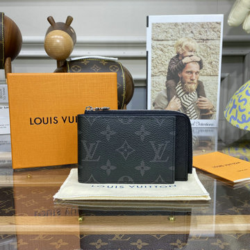 ルイヴィトン LOUISVUITTON 057-M81568　2020年最新入荷 ハイブリッド ウォレット ショートウォレット ファスナー短財布 カードケース 小銭入れ モノグラムエクリプス