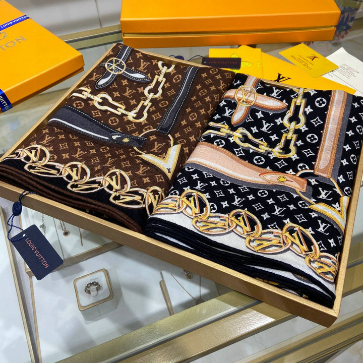 ルイヴィトン LOUISVUITTON AN-WJLV22076　2022年最新入荷 M77331 カレ モノグラム フォーエバー ショール スクエアスカーフ マフラー ストール