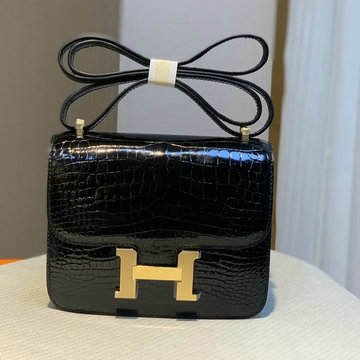 エルメス HERMES 063-H108218EGJBK　2022最新入荷 コンスタンス 斜め掛け ショルダーバッグ クロスボディバッグ レディースかばん クロコ革