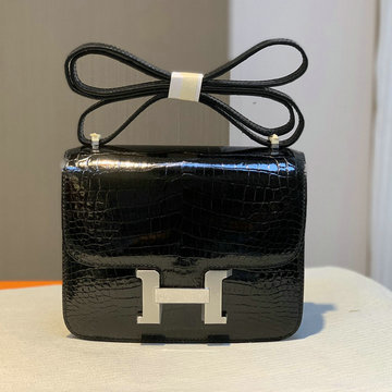 エルメス HERMES 063-H108218EGYBK　2022最新入荷 コンスタンス 斜め掛け ショルダーバッグ クロスボディバッグ レディースかばん クロコ革