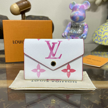商品名称：ルイヴィトン LOUISVUITTON 057-M82406 2023年最新入荷 LV バイ ザ プール ポルトフォイユ ヴィクトリーヌ 三つ折り短財布 ショートウォレット 小銭入れ付き