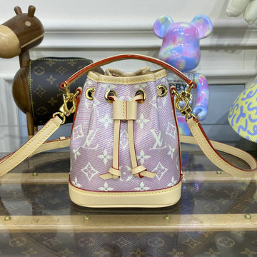 ルイヴィトン LOUISVUITTON 057-M82427 2023年最新入荷 ナノ ノエ バケットバッグ 斜め掛け ショルダーバッグ クロスボディバッグ ドローストリングバッグ