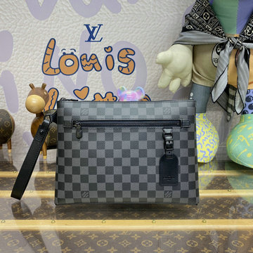 ルイヴィトン LOUISVUITTON 057-N40505 2023年最新入荷 テイクオフ ポーチ ストラップ付き 手持ちかばん キャリーバッグ ビジネスバッグ メンズかばん