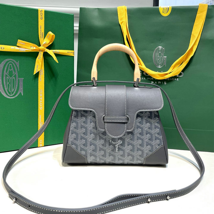 ゴヤール GOYARD  BX-GY8005HS 2019年新色入荷 サイゴン トートバッグ ウッドハンドルバッグ 2way ショルダーバッグ コーティングキャンバス レザー