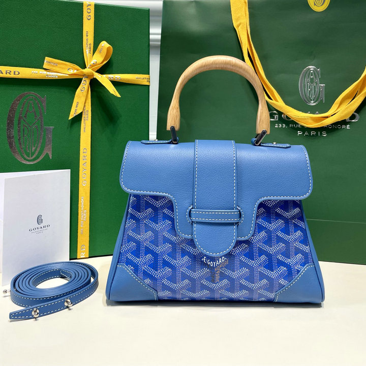 ゴヤール GOYARD  BX-GY8005LS 2019年新色入荷 サイゴン トートバッグ ウッドハンドルバッグ 2way ショルダーバッグ コーティングキャンバス レザー